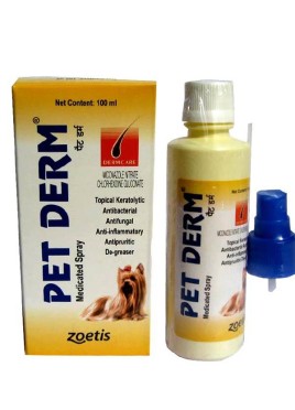 Cadila Pet derm medicated spray 100ml for dog and cat